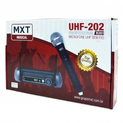 Microfone Profissional  Sem Fio UHF202 R201 MXT